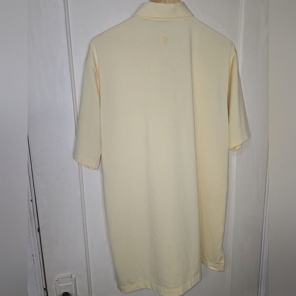 Turtleson Polo Golf Yellow/White Striped Shirt Large - Picture 8 of 9